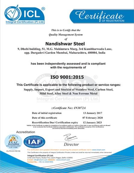 ICL certificate.